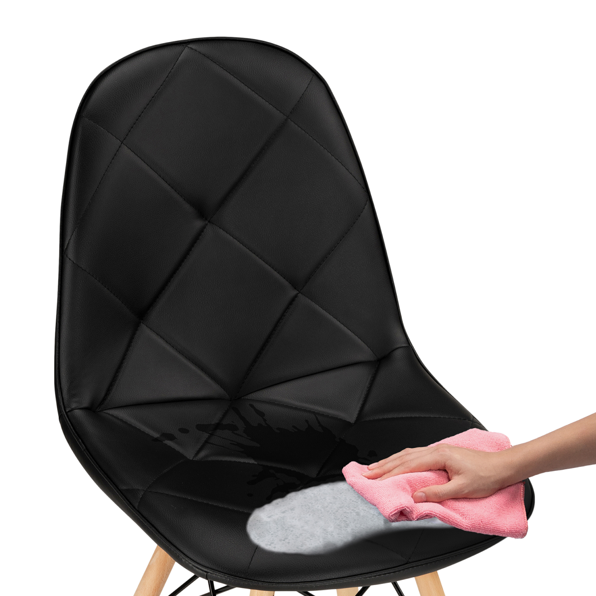 Изображение товара Стул деревянный Kvadro 1 black / wood от магазина N&M Home