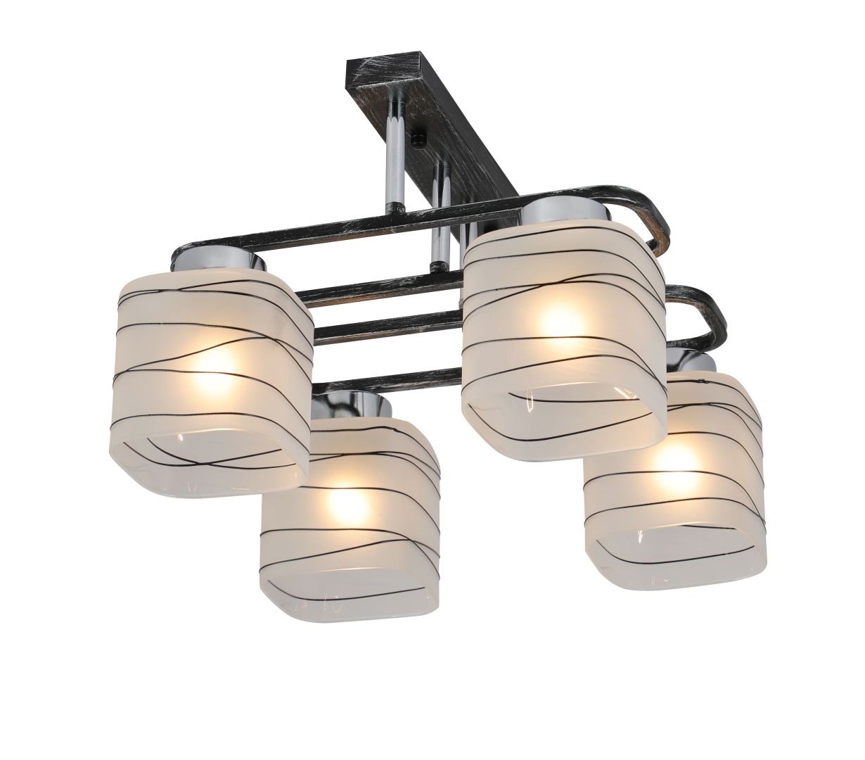 Изображение товара 07421/4 BLACK+SILVER+CHROME (2) Люстра (RL) # от магазина N&M Home