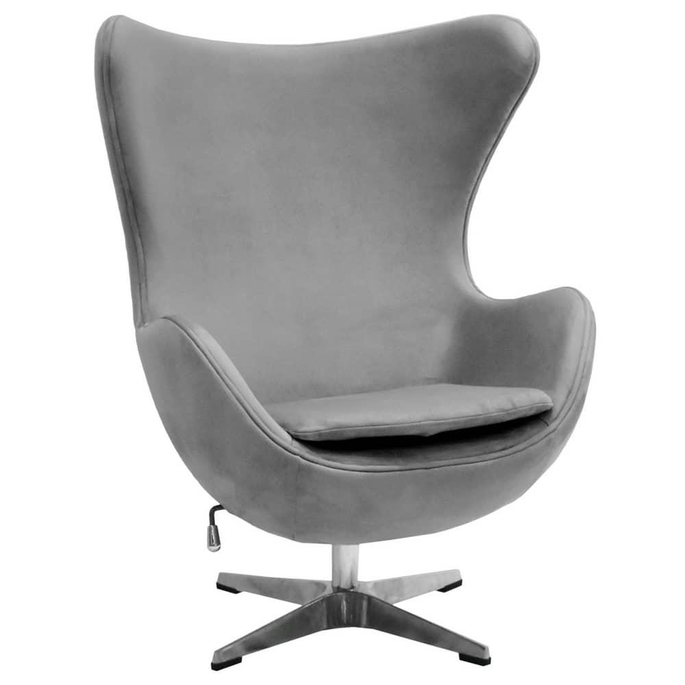 Изображение товара Кресло EGG STYLE CHAIR серый, искусственная замша от магазина N&M Home