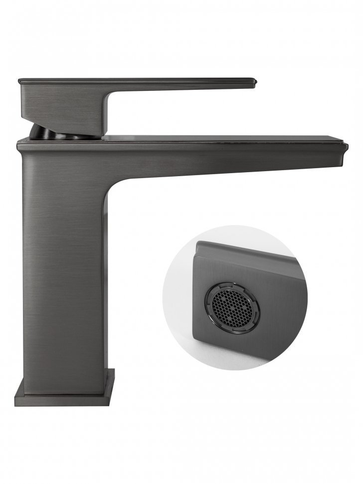 Изображение товара Cмеситель для раковины Hansberge H1070 Графит от магазина N&M Home