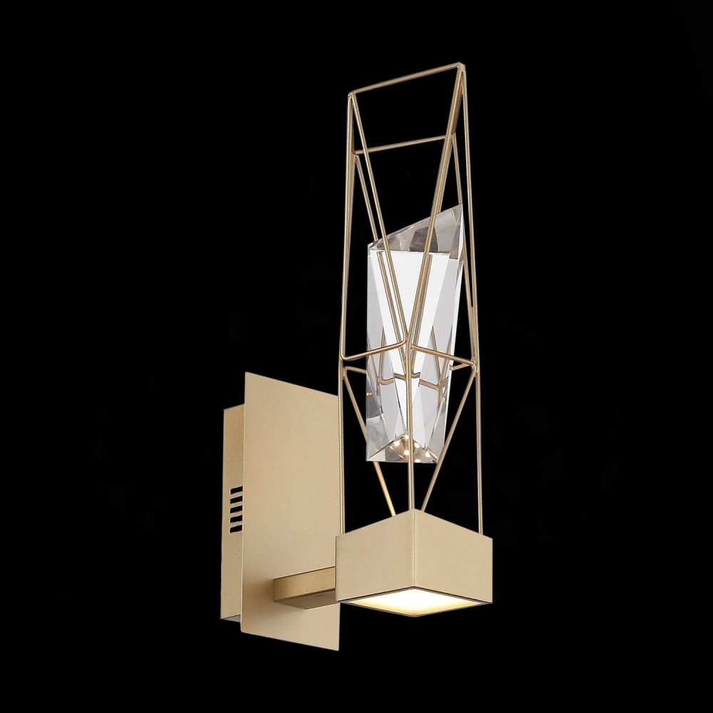 Изображение товара SL815.201.01 Бра ST-Luce Матовое золото/Матовое золото, Прозрачный LED 1*6W 4000K от магазина N&M Home