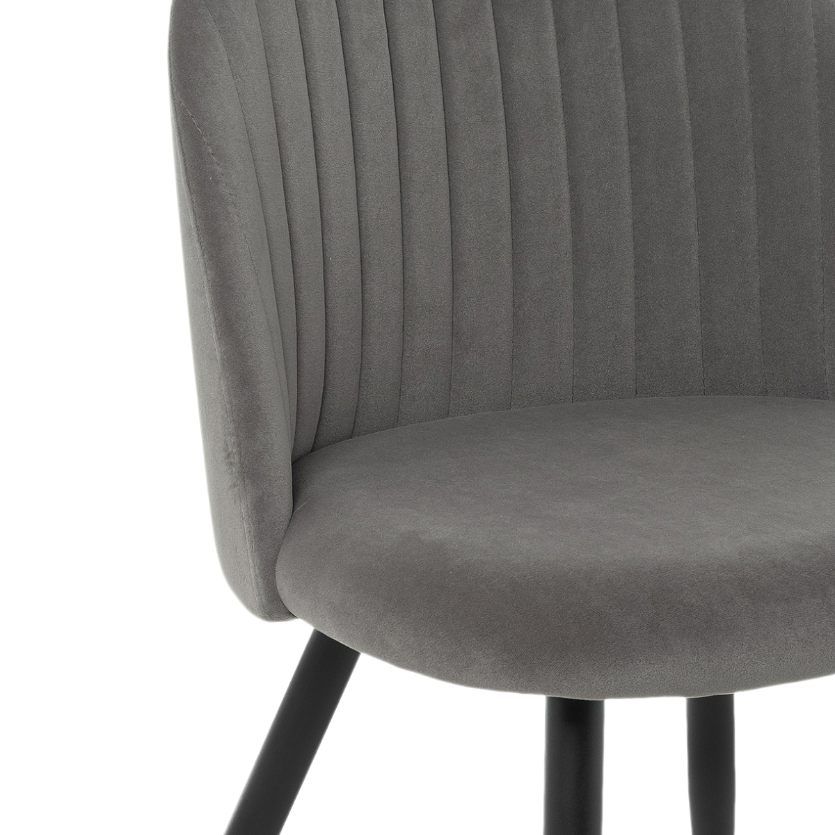 Изображение товара Стул на металлокаркасе Gabi 1 dark gray / black от магазина N&M Home