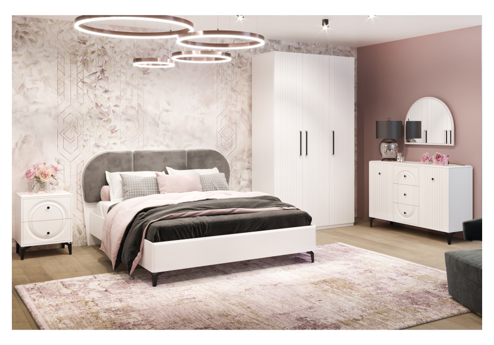 Изображение товара Комод Венеция белый шагрень / белый от магазина N&M Home