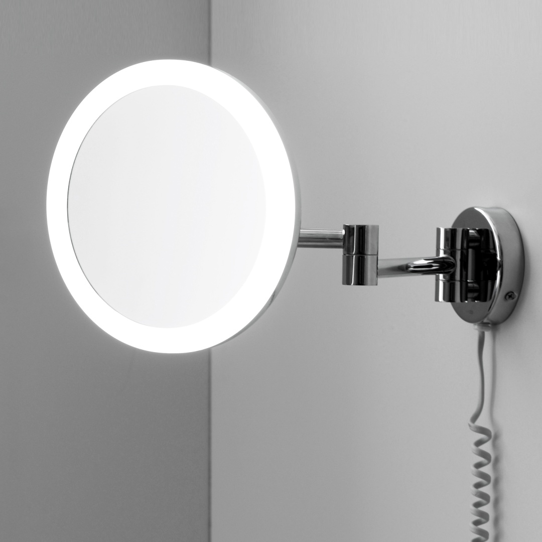 Изображение товара K-1004 Зеркало с LED-подсветкой, 3-х кратным увеличением от магазина N&M Home