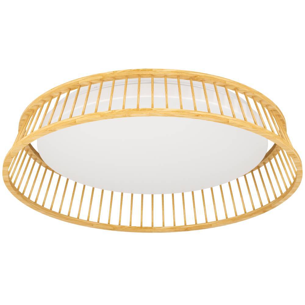 Изображение товара 900797 Потолочный светильник LUPPINERIA, 20W (LED), 3000K, 2400lm, H95, ?450, сталь, коричневый, белый / пластик, белый от магазина N&M Home