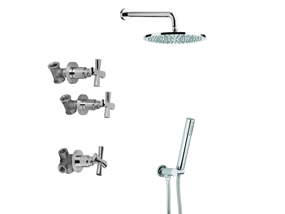Изображение товара Emmevi Spirit New, душевой комплект 31009OR, цвет золото от магазина N&M Home