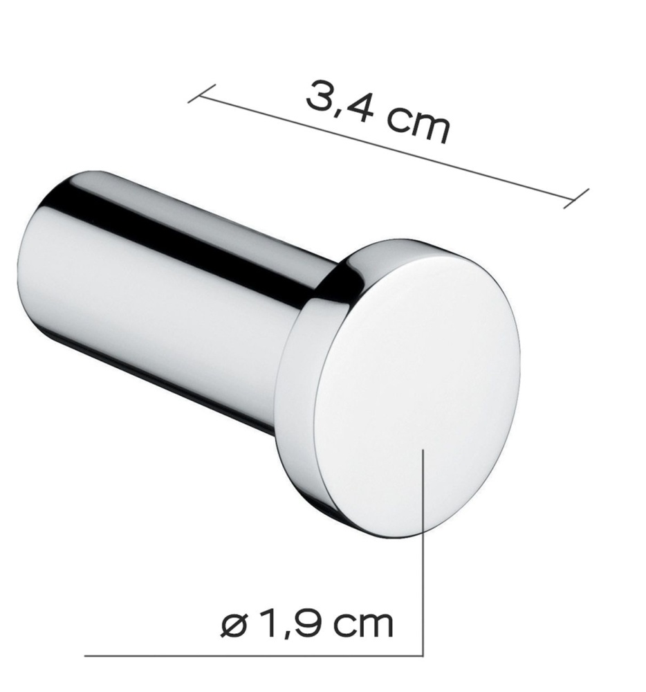 Изображение товара Gedy Canarie, крючок одинарный, цвет хром от магазина N&M Home