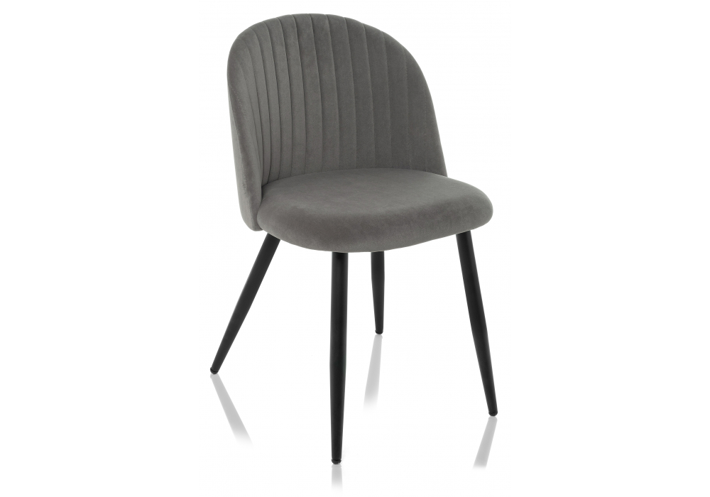 Изображение товара Стул на металлокаркасе Gabi 1 dark gray / black от магазина N&M Home