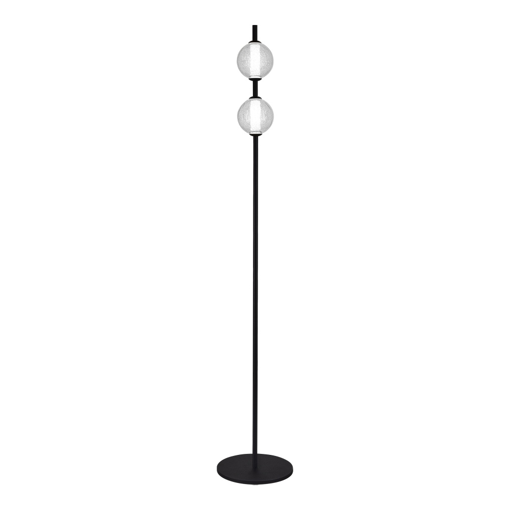 Изображение товара SL6120.405.01 Светильник напольный ST-Luce Черный/Прозрачное кракелированное стекло LED 2*8,5W 3000K от магазина N&M Home