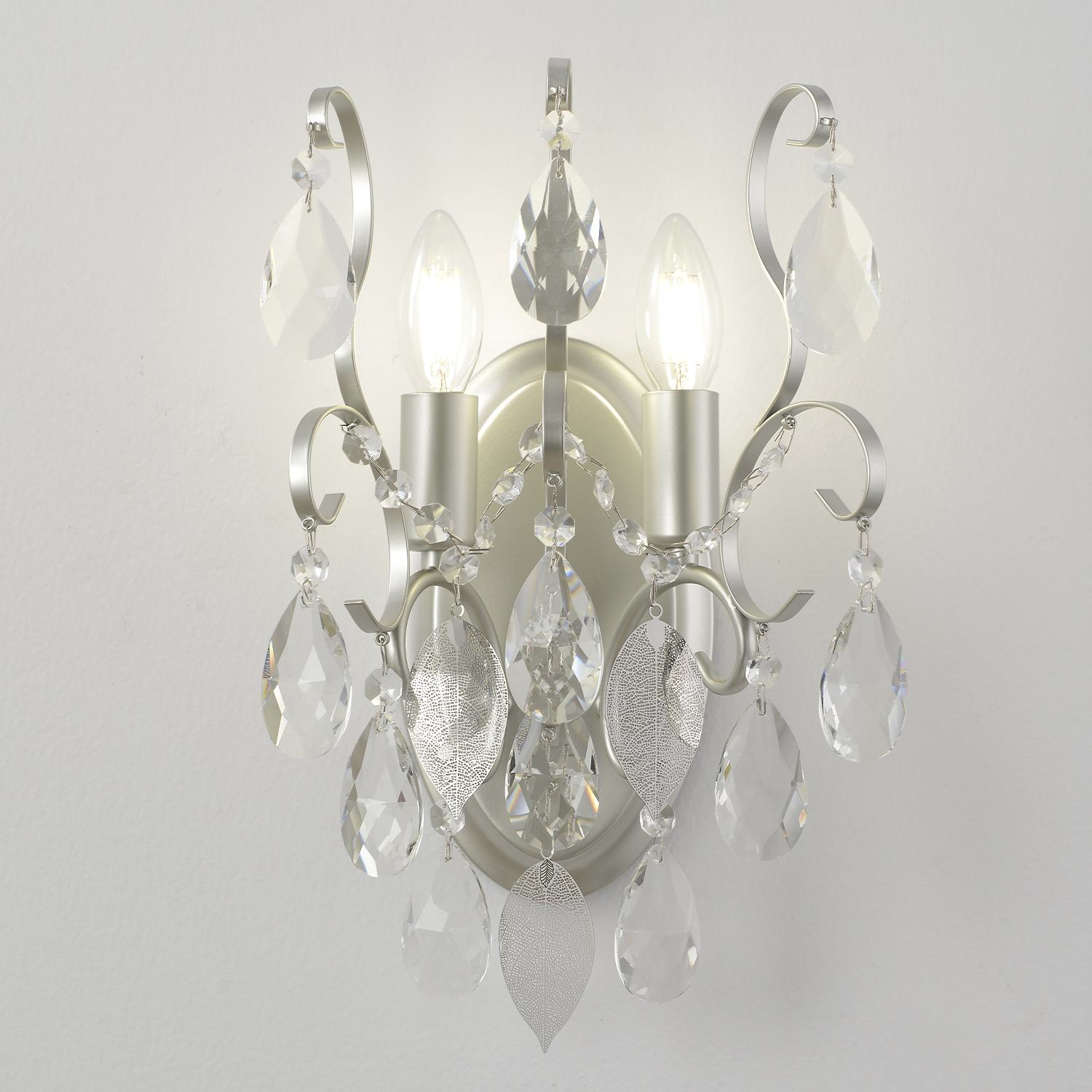 Изображение товара Бра Crystal Lux ESMIRALDA AP2 SILVER от магазина N&M Home