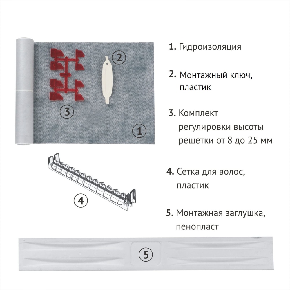 Изображение товара Желоб BERGES водосток SUPER Slim 400, хром глянец, S-сифон D50 H60 боковой от магазина N&M Home