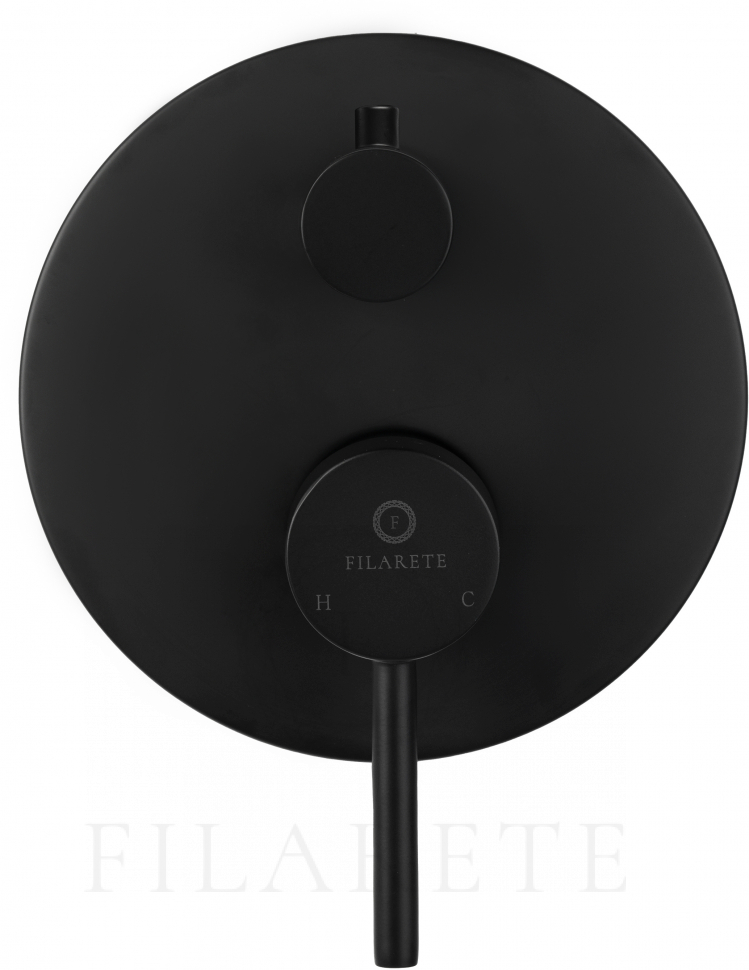 Изображение товара Душевой комплект FILARETE Roun FL1022 (Черный матовый) от магазина N&M Home
