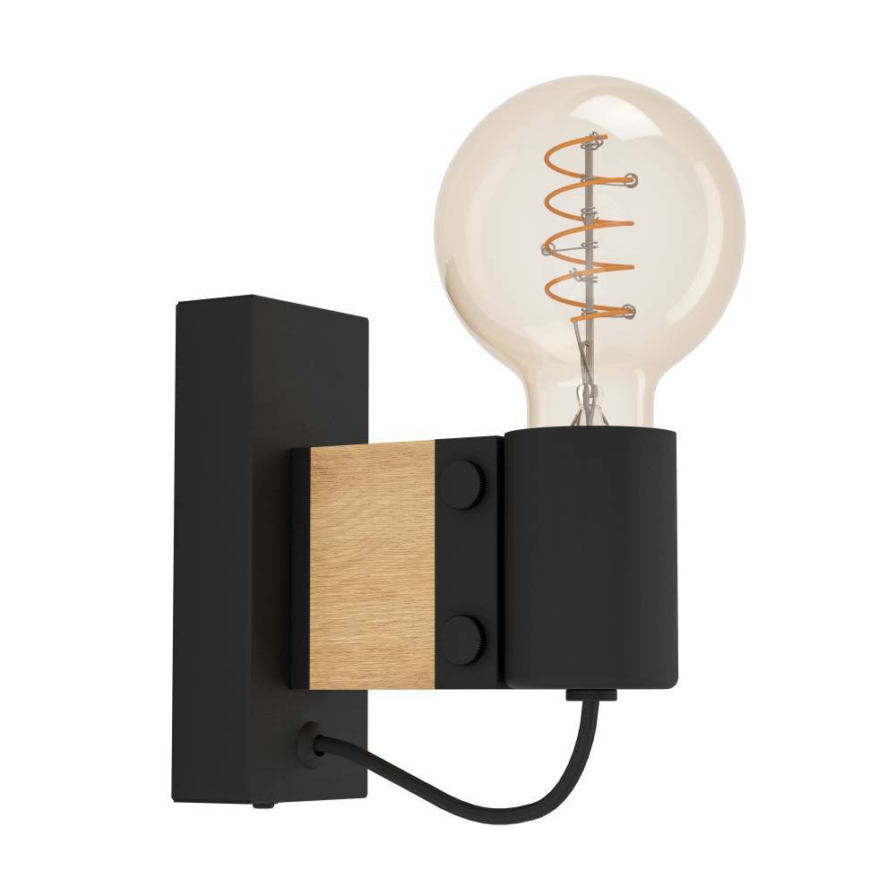 Изображение товара 43903 Бра BAILRIGG, 1X40W (E27), H135, сталь, дерево, черный, коричневый от магазина N&M Home