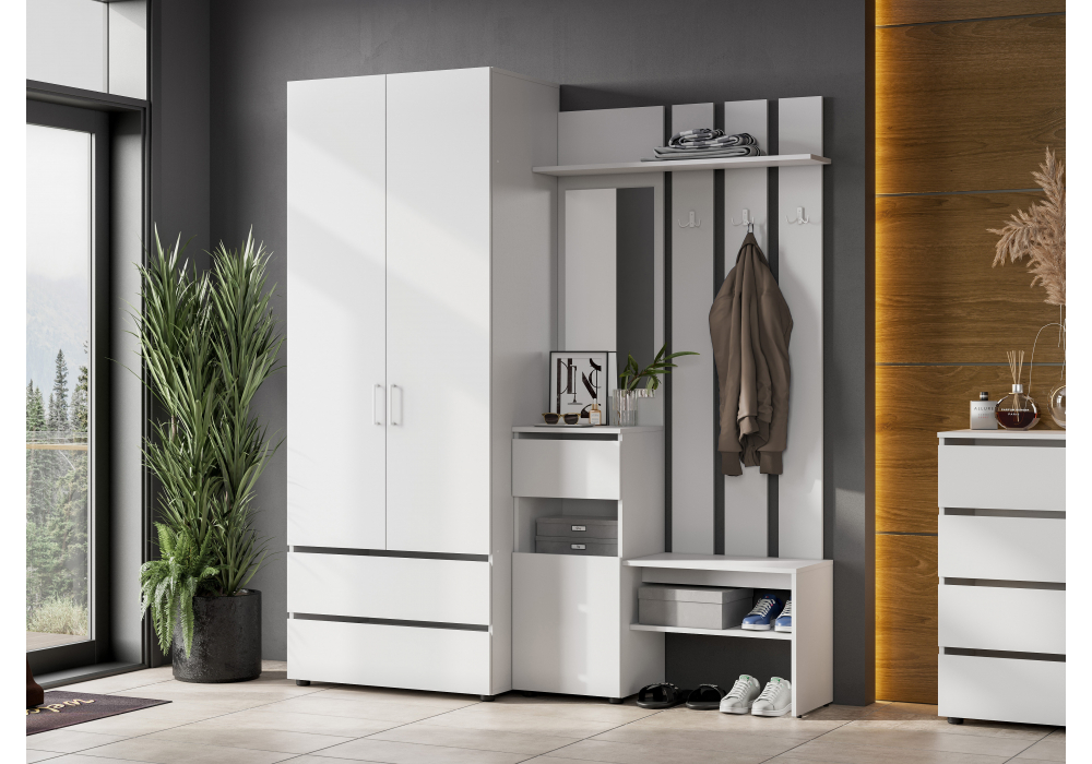 Изображение товара Прихожая Валенсия белый текстурный от магазина N&M Home