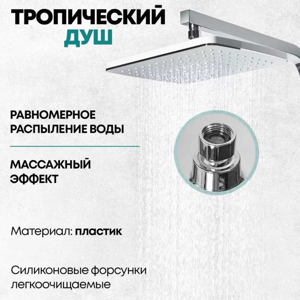 Изображение товара Душевая система Grocenberg GB7008 Белый хром от магазина N&M Home