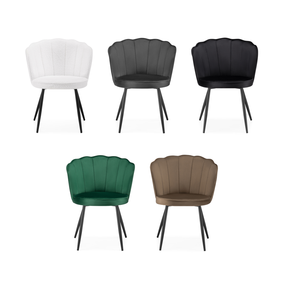 Изображение товара Стул на металлокаркасе Coral green / black от магазина N&M Home
