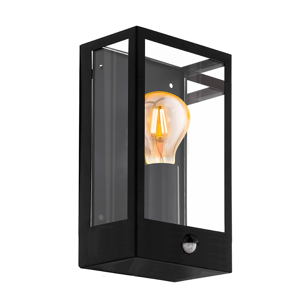 Изображение товара 99587 Уличный настен. cветильник ALAMONTE, 1х60W(E27), L170,  H295, A100, сталь, черный/стекло, проз от магазина N&M Home