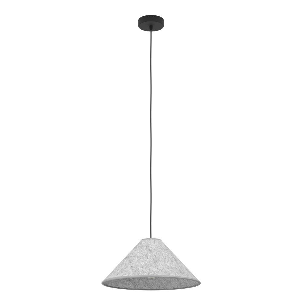 Изображение товара 43984 Подвесной светильник (люстра) ALSAGER, 1X40W (E27), ?410, сталь, черный / фетр, серый от магазина N&M Home