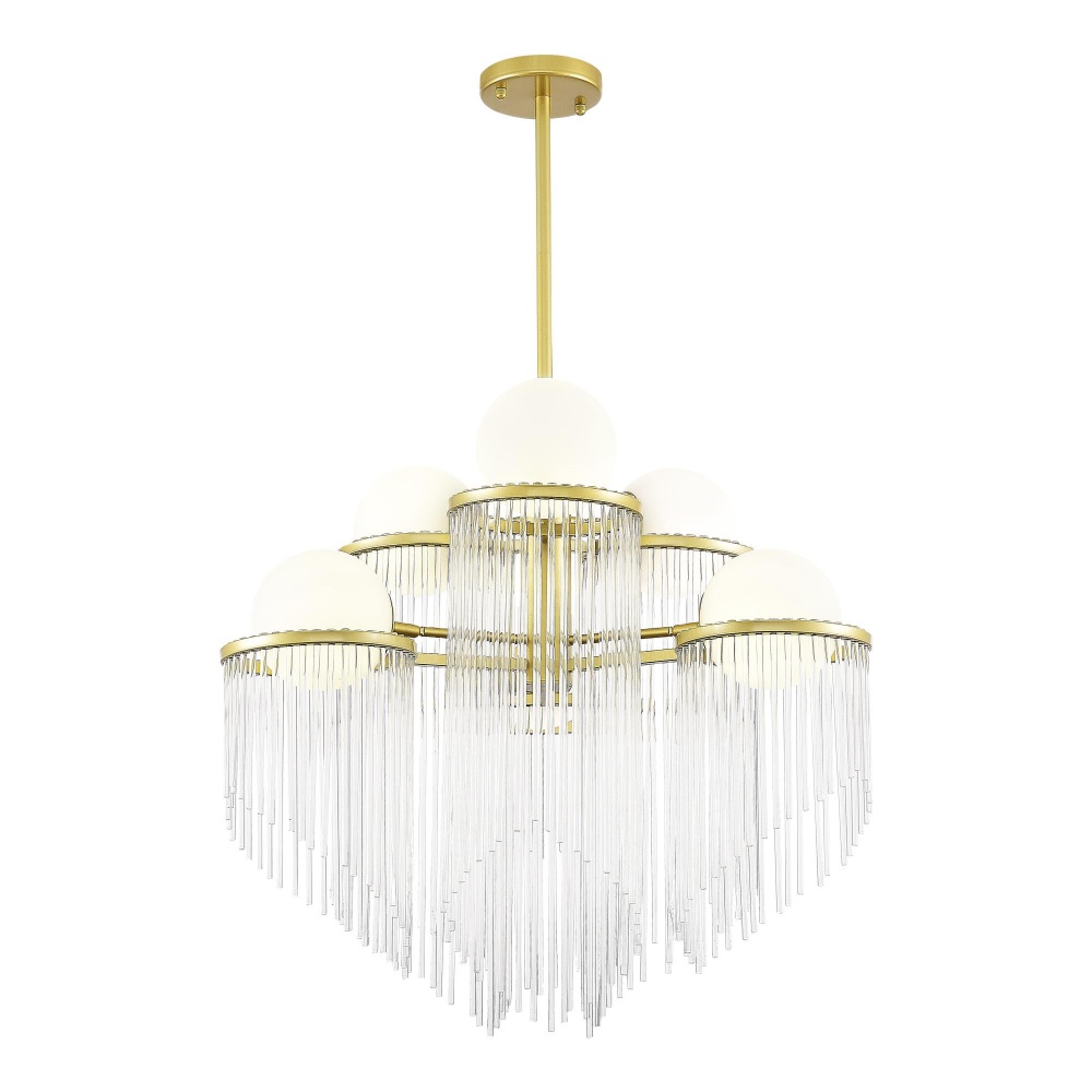 Изображение товара SL1511.203.06 Люстра подвесная ST-Luce Золотистый/Белый E27 6*60W от магазина N&M Home