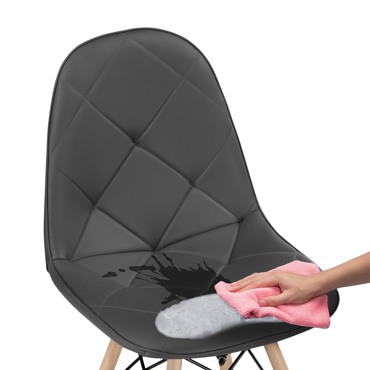 Изображение товара Стул деревянный Kvadro 1 gray / wood от магазина N&M Home