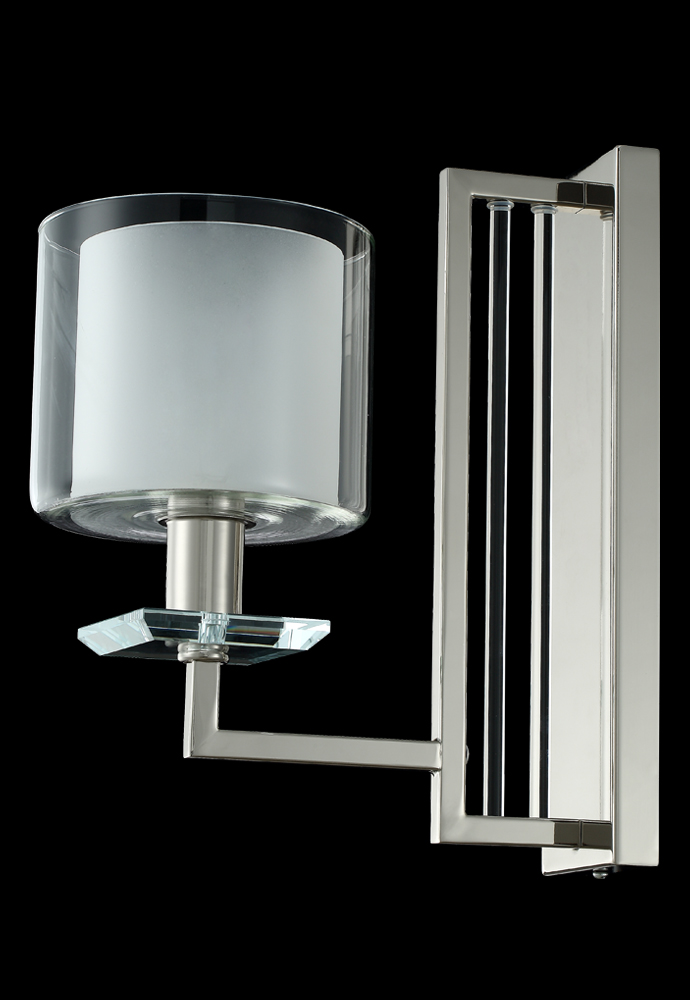 Изображение товара Бра Crystal Lux NICOLAS AP1 NICKEL/WHITE от магазина N&M Home