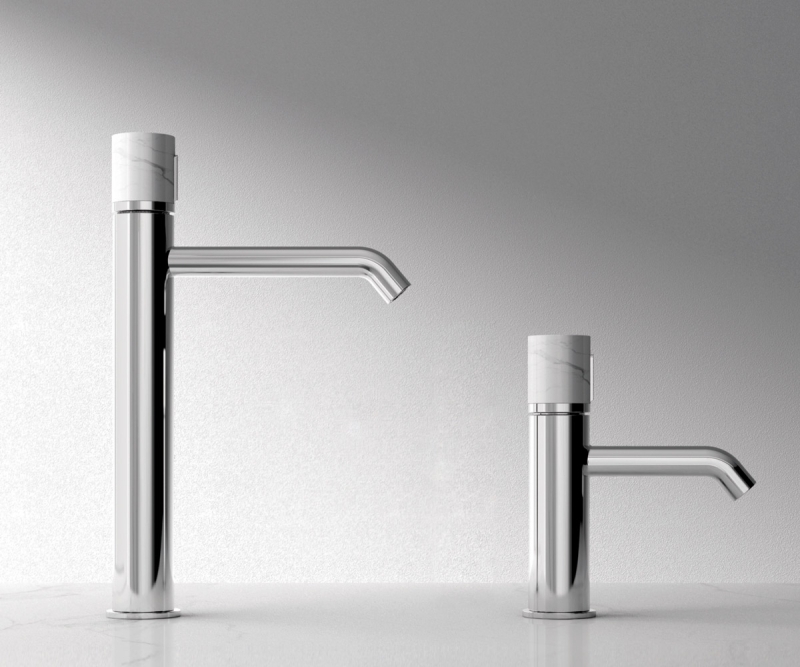 Изображение товара 24601CM Смеситель на раковину FOCUS хром/мрамор от магазина N&M Home