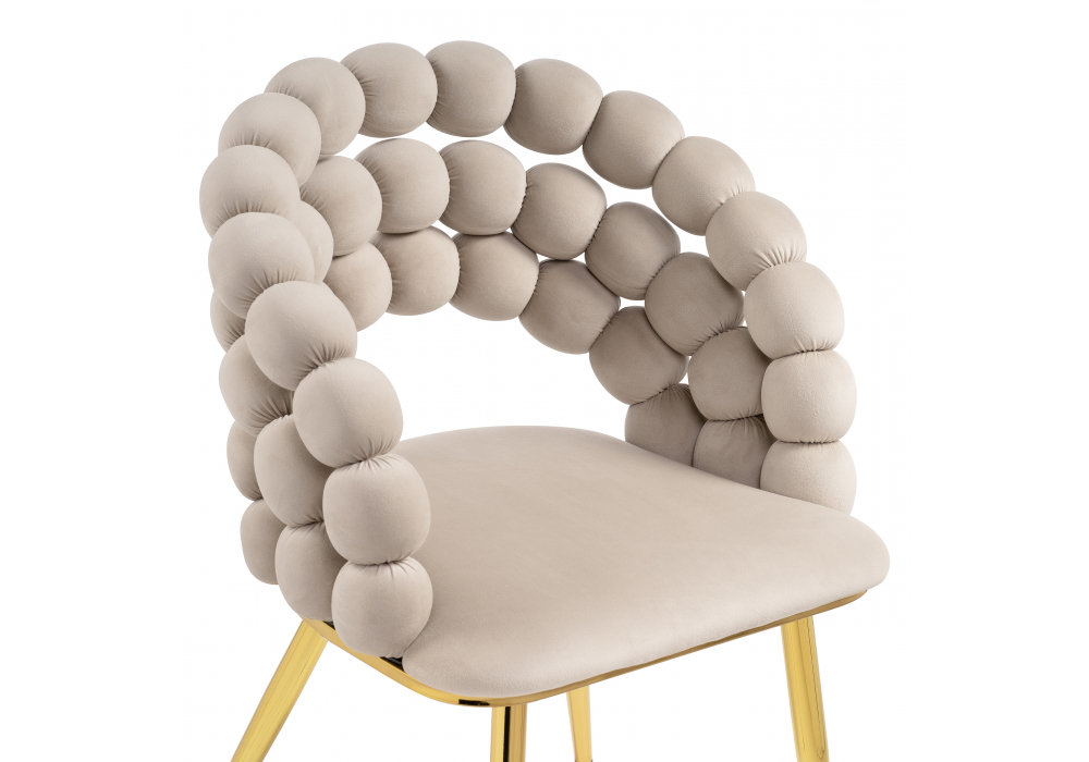 Изображение товара Стул на металлокаркасе Ball beige / gold от магазина N&M Home