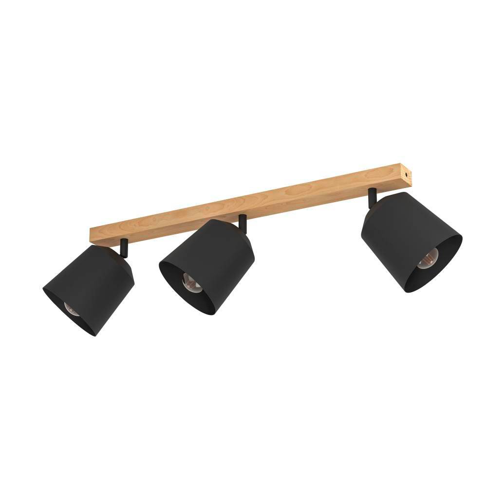 Изображение товара 900433 Спот COTORRO, 3x40W, E27, L840, B145, H230, дерево, сталь, коричневый, черный от магазина N&M Home