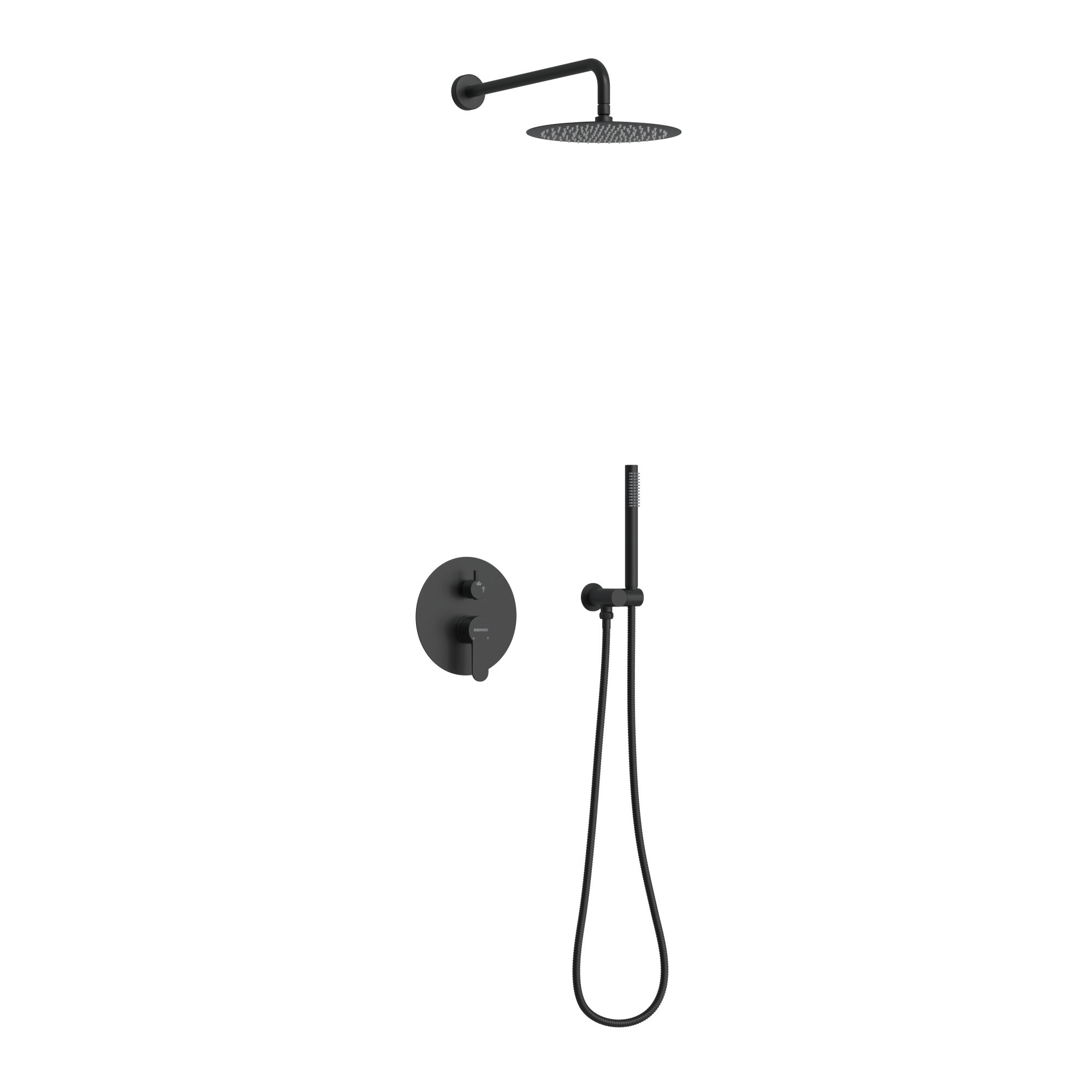 Изображение товара Душевой комплект BERGES VENTAS 2R BLACK, черный матовый от магазина N&M Home