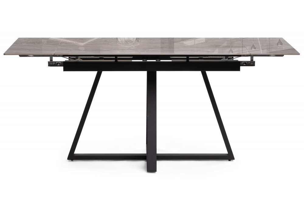 Изображение товара Керамический стол Силлем 120(180)х80х77 dyna fantasico grey / черный от магазина N&M Home