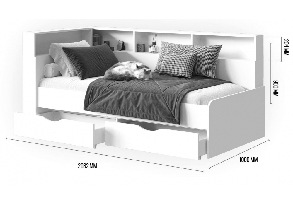 Изображение товара Кровать Амер 190х80 анкор светлый от магазина N&M Home