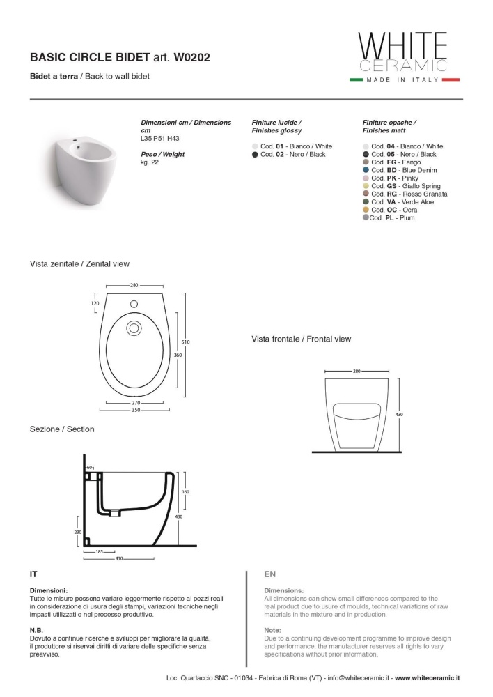 Изображение товара White Ceramic Basic, напольное биде, 51x36x43h см, цвет белый глянцевый от магазина N&M Home